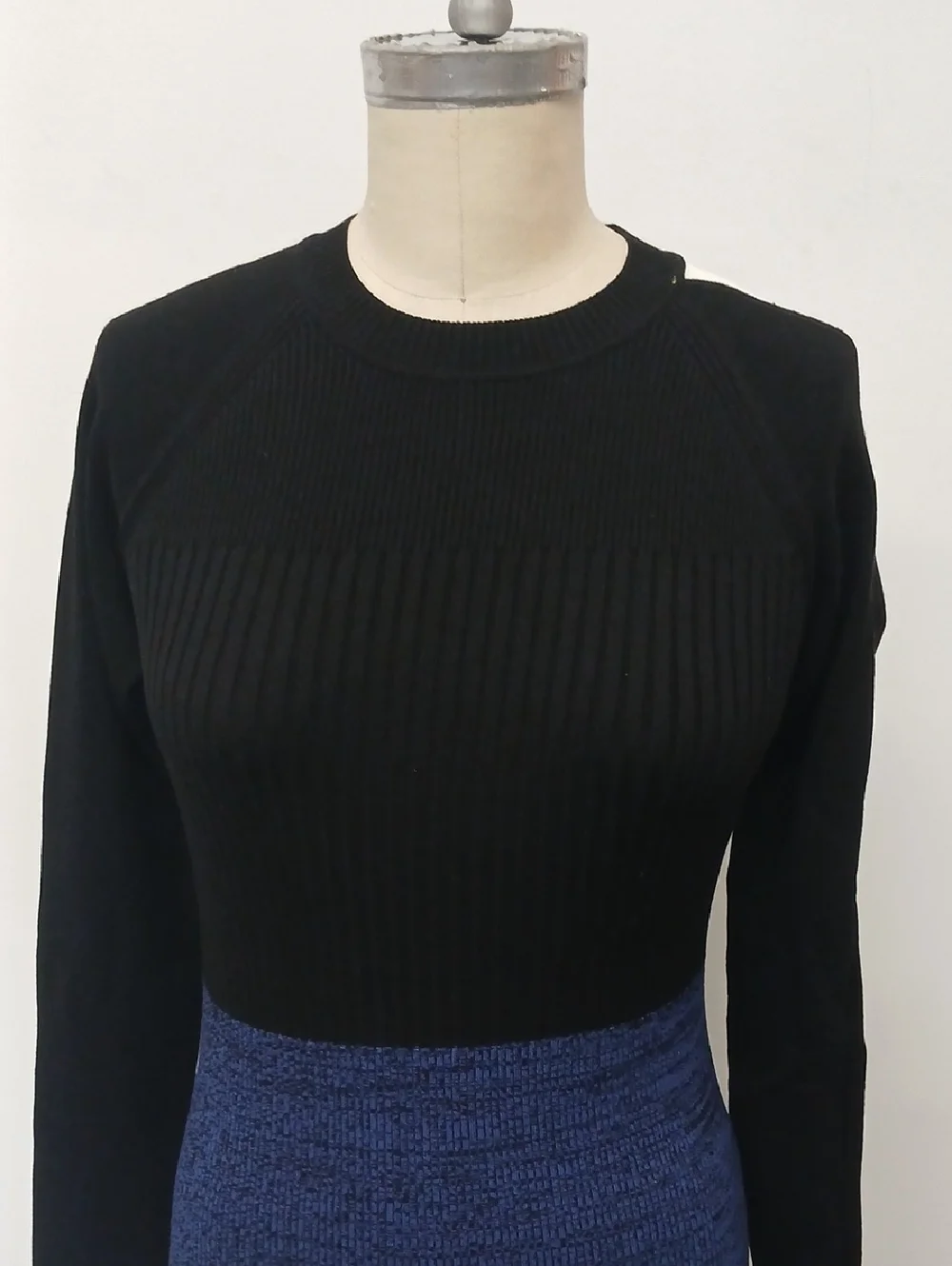 Sportmax Black Ribbed Knit Bodycon Dress - Picture 7 of 9